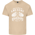 This is What an Awesome Dad Looks Like Mens Cotton T-Shirt Tee Top Sand