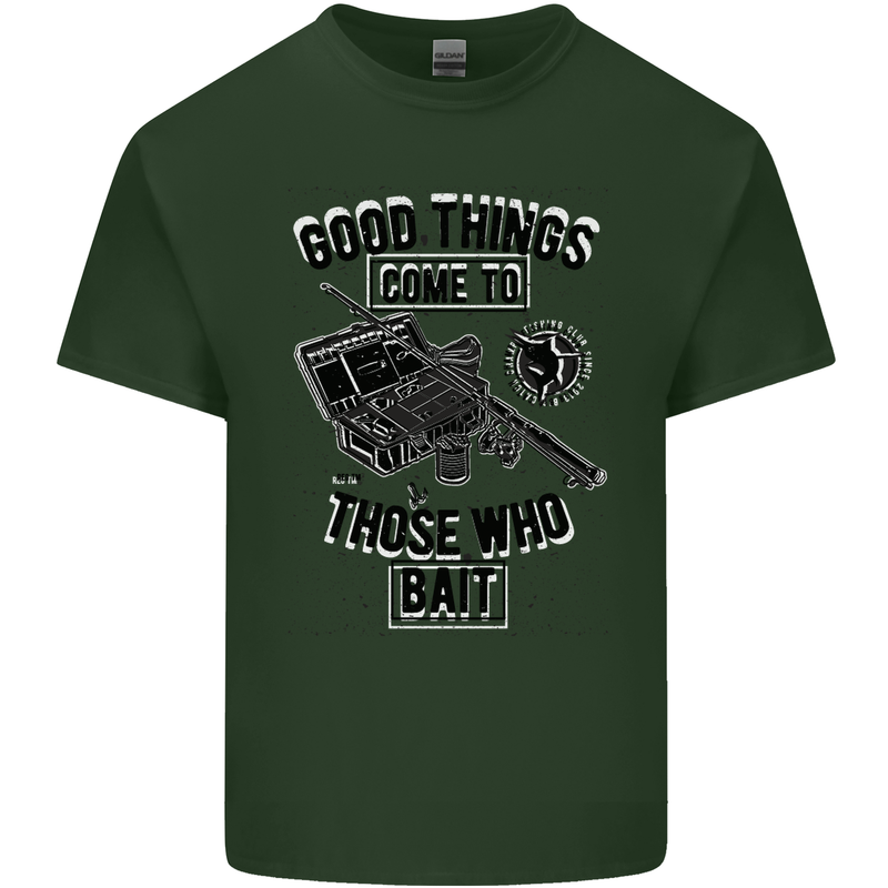 Those Who Bait Fishing Fisherman Funny Mens Cotton T-Shirt Tee Top Forest Green