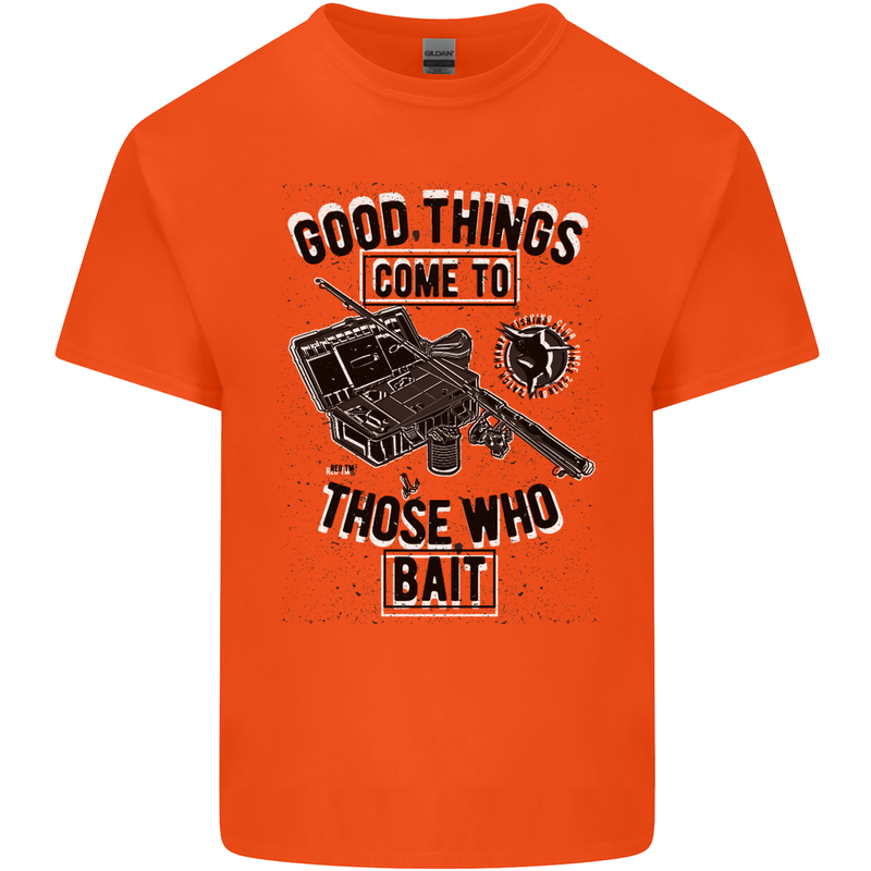 Those Who Bait Fishing Fisherman Funny Mens Cotton T-Shirt Tee Top Orange