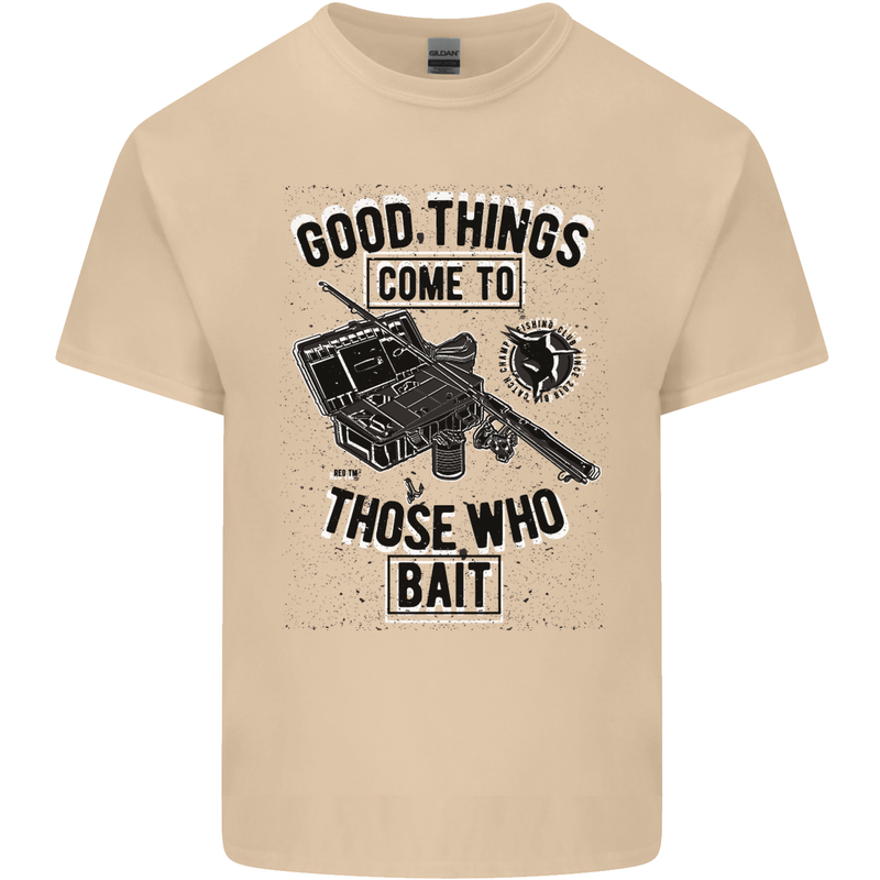 Those Who Bait Fishing Fisherman Funny Mens Cotton T-Shirt Tee Top Sand