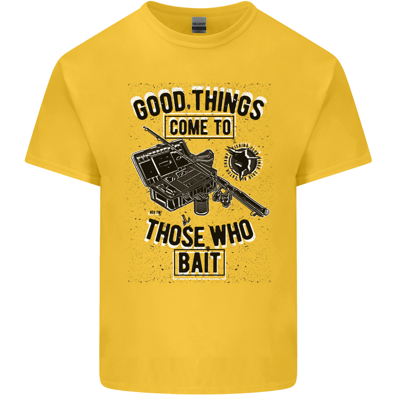 Those Who Bait Fishing Fisherman Funny Mens Cotton T-Shirt Tee Top Yellow