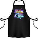 Time Travel Machine Funny 80's Movie Cotton Apron 100% Organic Black