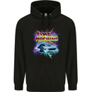 Time Travel Machine Funny 80's Movie Mens Hoodie Black