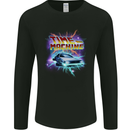Time Travel Machine Funny 80's Movie Mens Long Sleeve T-Shirt Black