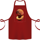 To Mars Peaches Space Planets Cosmos Cotton Apron 100% Organic Maroon
