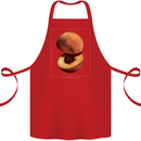 To Mars Peaches Space Planets Cosmos Cotton Apron 100% Organic Red