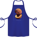 To Mars Peaches Space Planets Cosmos Cotton Apron 100% Organic Royal Blue