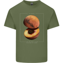 To Mars Peaches Space Planets Cosmos Mens Cotton T-Shirt Tee Top Military Green