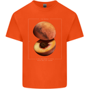 To Mars Peaches Space Planets Cosmos Mens Cotton T-Shirt Tee Top Orange