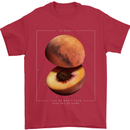 To Mars Peaches Space Planets Cosmos Mens T-Shirt Cotton Gildan Red