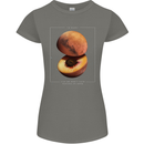 To Mars Peaches Space Planets Cosmos Womens Petite Cut T-Shirt Charcoal