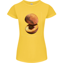 To Mars Peaches Space Planets Cosmos Womens Petite Cut T-Shirt Yellow