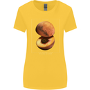 To Mars Peaches Space Planets Cosmos Womens Wider Cut T-Shirt Yellow