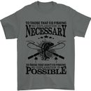To Those That Go Fishing Funny Fisherman Mens T-Shirt Cotton Gildan Charcoal