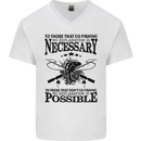 To Those That Go Fishing Funny Fisherman Mens V-Neck Cotton T-Shirt White