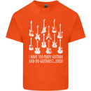 Too Many Guitars Said No Guitarist Mens Cotton T-Shirt Tee Top Orange