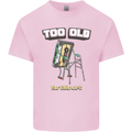 Too Old for This Shit Funny Music DJ Vinyl Mens Cotton T-Shirt Tee Top Light Pink