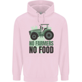 Tractor No Farmers No Food Farming Childrens Kids Hoodie Light Pink
