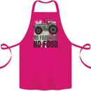 Tractor No Farmers No Food Farming Cotton Apron 100% Organic Pink
