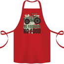 Tractor No Farmers No Food Farming Cotton Apron 100% Organic Red