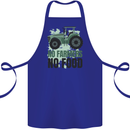 Tractor No Farmers No Food Farming Cotton Apron 100% Organic Royal Blue
