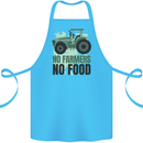 Tractor No Farmers No Food Farming Cotton Apron 100% Organic Turquoise