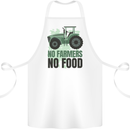 Tractor No Farmers No Food Farming Cotton Apron 100% Organic White