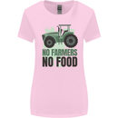 Tractor No Farmers No Food Farming Womens Wider Cut T-Shirt Light Pink