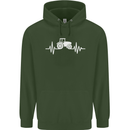 Tractor Pulse Childrens Kids Hoodie Forest Green