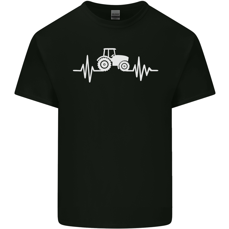 Tractor Pulse Mens Cotton T-Shirt Tee Top Black