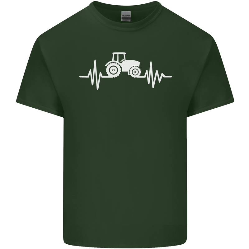 Tractor Pulse Mens Cotton T-Shirt Tee Top Forest Green