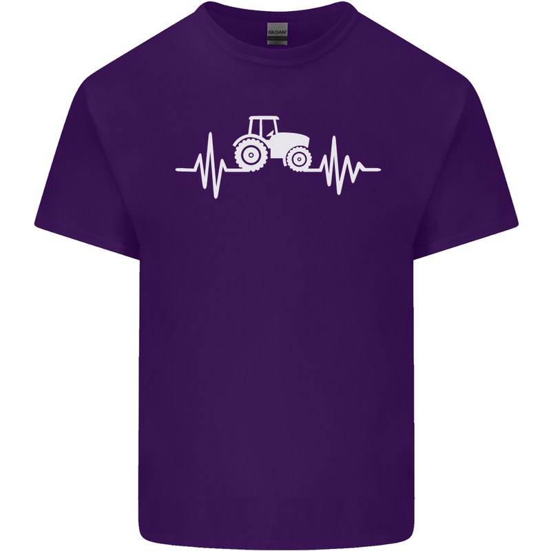 Tractor Pulse Mens Cotton T-Shirt Tee Top Purple