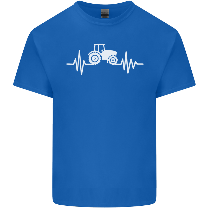 Tractor Pulse Mens Cotton T-Shirt Tee Top Royal Blue