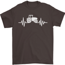 Tractor Pulse Mens T-Shirt Cotton Gildan Dark Chocolate