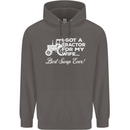 Tractor for My Wife Best Swap Ever Farmer Mens 80% Cotton Hoodie Charcoal