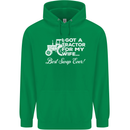 Tractor for My Wife Best Swap Ever Farmer Mens 80% Cotton Hoodie Irish Green
