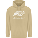 Tractor for My Wife Best Swap Ever Farmer Mens 80% Cotton Hoodie Sand