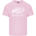 Tractor for My Wife Best Swap Ever Farmer Mens Cotton T-Shirt Tee Top Light Pink