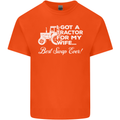 Tractor for My Wife Best Swap Ever Farmer Mens Cotton T-Shirt Tee Top Orange