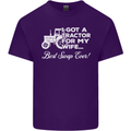Tractor for My Wife Best Swap Ever Farmer Mens Cotton T-Shirt Tee Top Purple