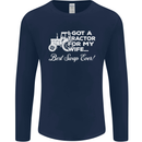 Tractor for My Wife Best Swap Ever Farmer Mens Long Sleeve T-Shirt Navy Blue