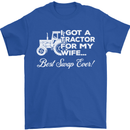 Tractor for My Wife Best Swap Ever Farmer Mens T-Shirt Cotton Gildan Royal Blue