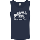 Tractor for My Wife Best Swap Ever Farmer Mens Vest Tank Top Navy Blue