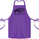 Tractor for My Wife Best Swap Ever Farming Cotton Apron 100% Organic Purple