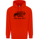 Tractor for My Wife Best Swap Ever Farming Mens 80% Cotton Hoodie Bright Red