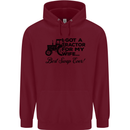Tractor for My Wife Best Swap Ever Farming Mens 80% Cotton Hoodie Maroon