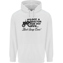 Tractor for My Wife Best Swap Ever Farming Mens 80% Cotton Hoodie White