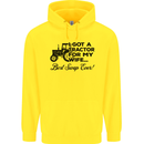 Tractor for My Wife Best Swap Ever Farming Mens 80% Cotton Hoodie Yellow