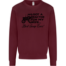 Tractor for My Wife Best Swap Ever Farming Mens Sweatshirt Jumper Maroon