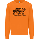 Tractor for My Wife Best Swap Ever Farming Mens Sweatshirt Jumper Orange